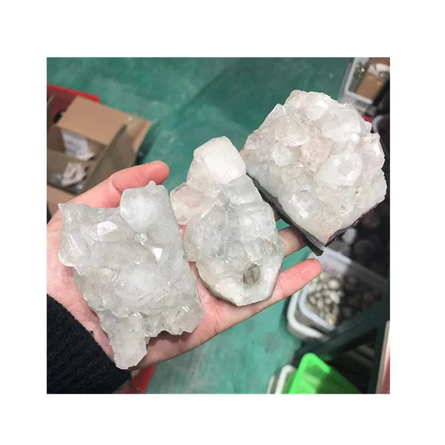 

Wholesale NATUR CRYSTAL geode Spiritual healing stones Apophyllite cluster for Home Decoration