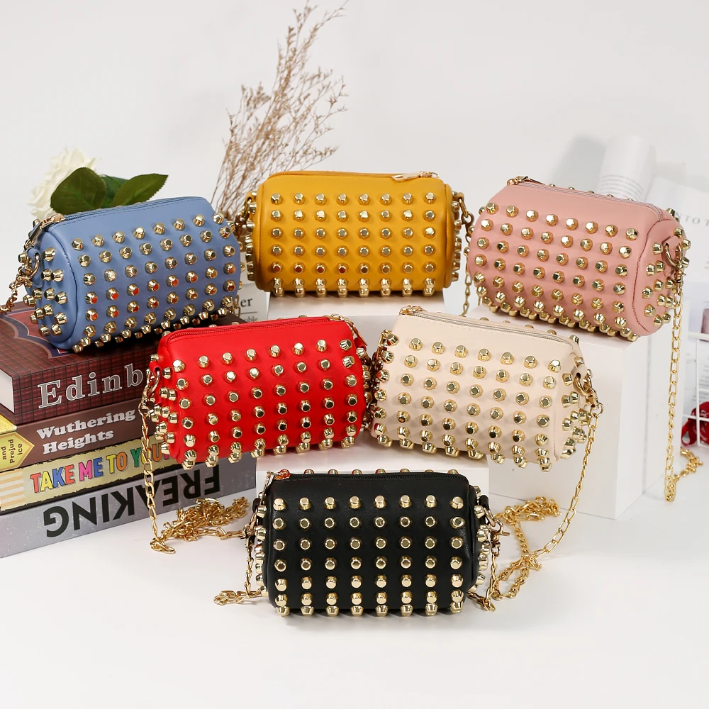 Fashion Trend Designer Purses And Handbags New Cylinder Rivet Bags Messenger 2021 Handbags For Woman, As picture or customized make
Fashion Trend Designer Purses And Handbags New Cylinder Rivet Bags Messenger 2021 Handbags For Woman, As picture or customized make