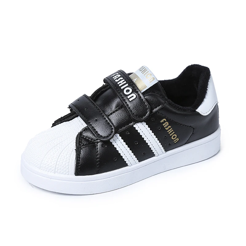 Fashion casual sneaker children board shoes walking style shoes with magic tape, White/black
Fashion casual sneaker children board shoes walking style shoes with magic tape, White/black