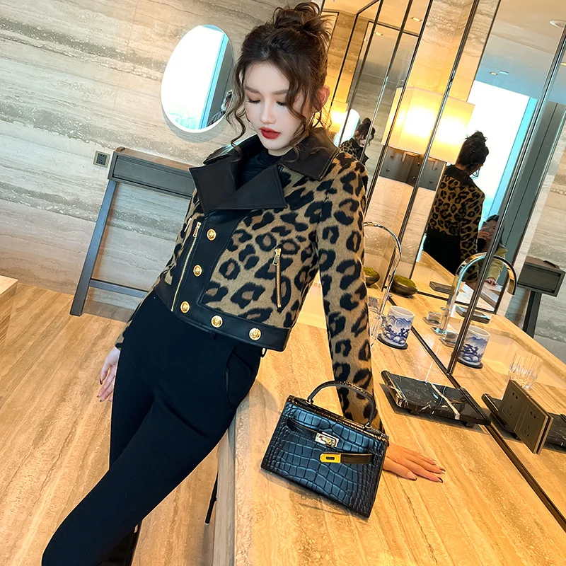 ZYHT 6215 Women Clothing Autumn Leopard Outdoor Winter Croppd Female Black Patchwork Motorcycle PU Leather Jacket For Women
ZYHT 6215 Women Clothing Autumn Leopard Outdoor Winter Croppd Female Black Patchwork Motorcycle PU Leather Jacket For Women