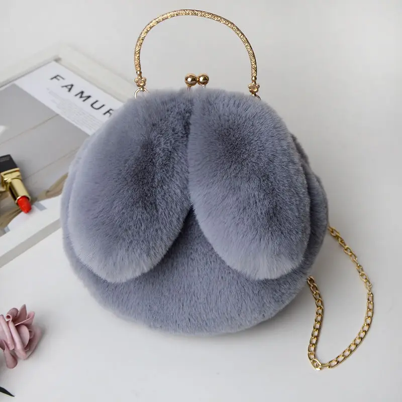 Sweet Girls Bags Cute Rabbit Ears Fur Hand Bag Fashion Chain Shoulder Messenger Bag High Quality Elegant Handbags for Women, 11
Sweet Girls Bags Cute Rabbit Ears Fur Hand Bag Fashion Chain Shoulder Messenger Bag High Quality Elegant Handbags for Women, 11