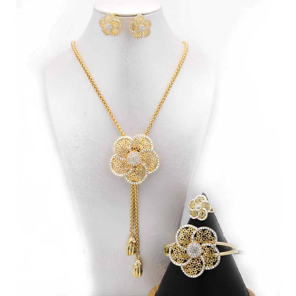 2022 New arrival of bridal jewelry for women necklace earrings ring bracelet flower jewelry geometric engagement gift
2022 New arrival of bridal jewelry for women necklace earrings ring bracelet flower jewelry geometric engagement gift