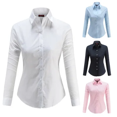 White Women Blouse Solid Long Sleeve School Shirt Work Plus size Female Blusas Cotton Blue Shirt 5XL Female Clothes
White Women Blouse Solid Long Sleeve School Shirt Work Plus size Female Blusas Cotton Blue Shirt 5XL Female Clothes