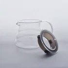300ml high borosilicate glass tea pot with stainless steel lid handle