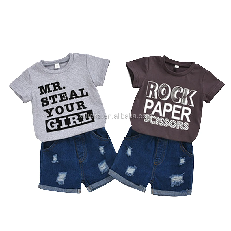 Summer 2020 Hot Style Children's Suit With Jeans Torn Shorts For Boys And Girls Clothing SuitShort Sleeve, Picture
Summer 2020 Hot Style Children's Suit With Jeans Torn Shorts For Boys And Girls Clothing SuitShort Sleeve, Picture