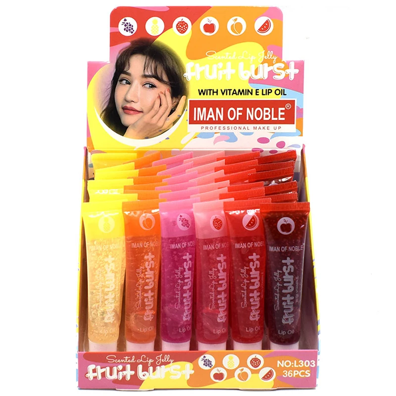 36pcs/set fruit flavour Transparent lip oil moisturizing lip plumping clear lipgloss
36pcs/set fruit flavour Transparent lip oil moisturizing lip plumping clear lipgloss