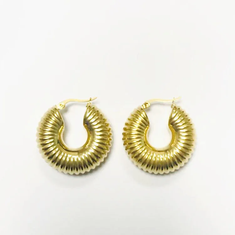 2021 New Titanium Steel Gold Plated Snail Shell Hollow Earring Trendy Simple Women Fashion Accessories Wide Thick Hoop Earrings
2021 New Titanium Steel Gold Plated Snail Shell Hollow Earring Trendy Simple Women Fashion Accessories Wide Thick Hoop Earrings
