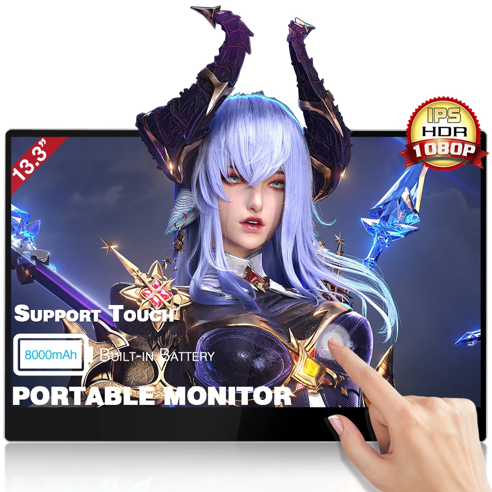 Sibolan 1080P ips small hdmi touch screen portable monitor build in battery for gaming screen dual display
Sibolan 1080P ips small hdmi touch screen portable monitor build in battery for gaming screen dual display