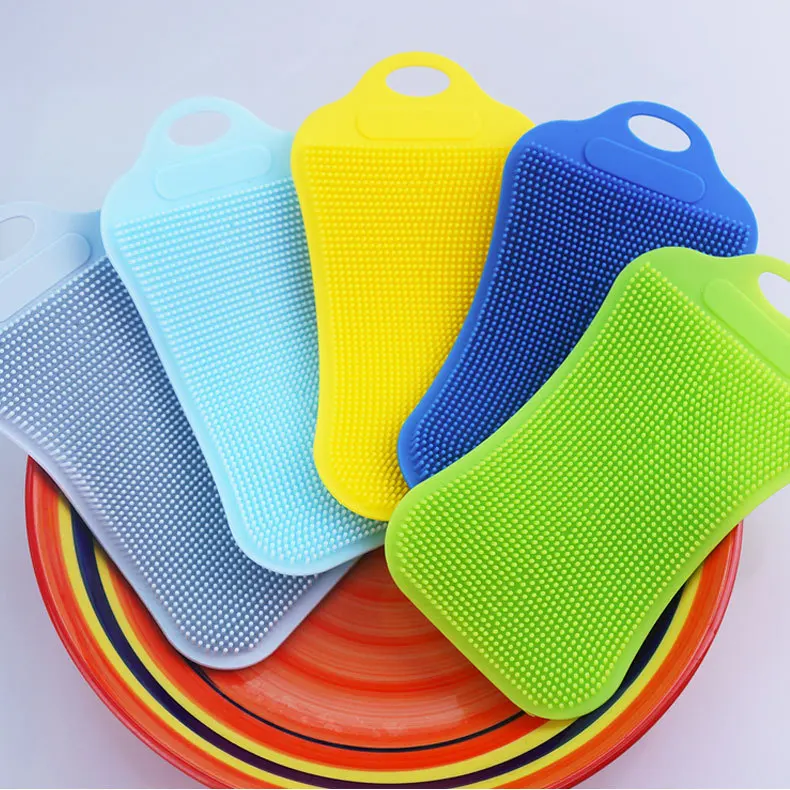 

Reusable Dishwashing Double-Sided Multipurpose Non Stick Silicone Dish Sponges Dish Scrubber for Cleaning Dishes Kitchen, Available