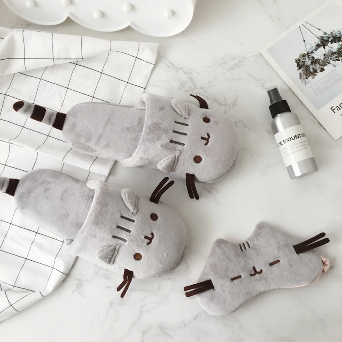Millffy Cat Cartoon Plush Travel Airplane Sleep Cat Animal Slippers Cute Warm Cat Street Cozy Home Indoor Waterproof Winter TPR, 1 color
Millffy Cat Cartoon Plush Travel Airplane Sleep Cat Animal Slippers Cute Warm Cat Street Cozy Home Indoor Waterproof Winter TPR, 1 color