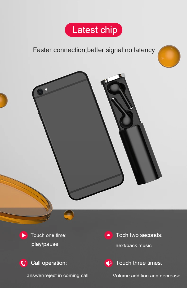 Sports Earphones Gym Running, HD Stereo Headset w/Mic, wireless charging Battery Noise Cancelling Earbuds with Bluetooth - ANKUX.COM
