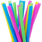 Factory Direct Sales 4mm stripe paper wrapped plastic drinking straw goblet with lid and 12oz wine tumbler