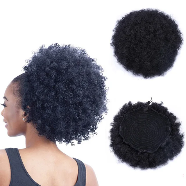 African american human hair ponytail hair extension afro puff kinky clip in 140g Divaswigs
African american human hair ponytail hair extension afro puff kinky clip in 140g Divaswigs