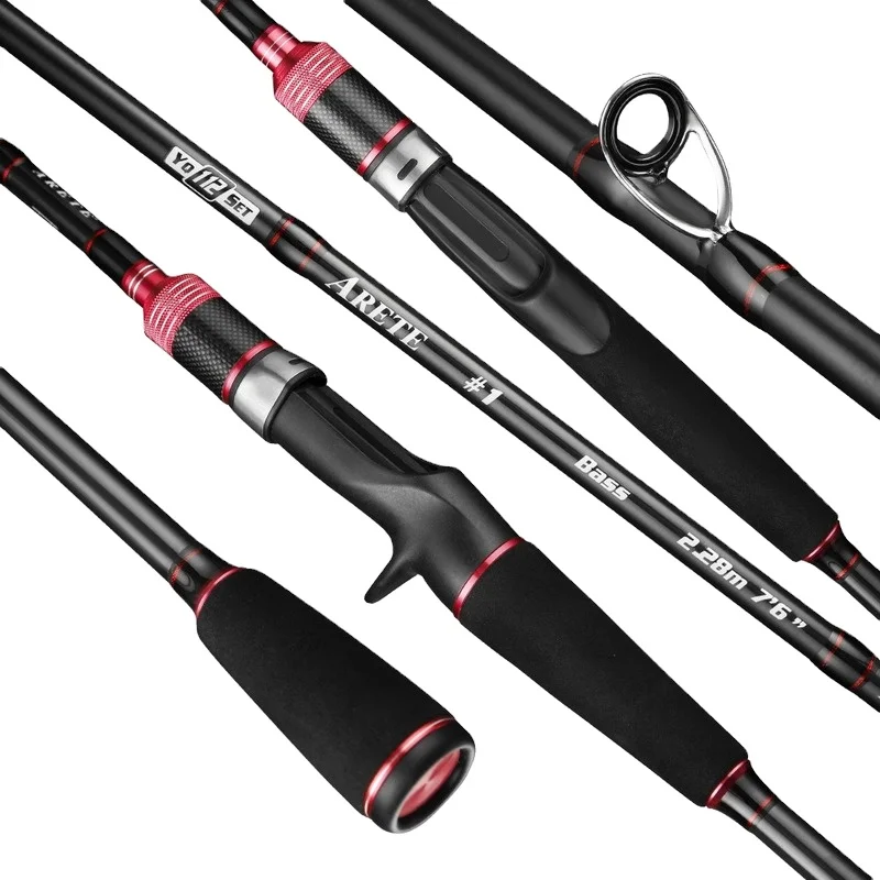 Spinning Rod Strong Fishing 2 Section 1.8m-2.1m Fishing Casting Rod Ultra Light Telescopic Pole Carbon Fiber, Black
Spinning Rod Strong Fishing 2 Section 1.8m-2.1m Fishing Casting Rod Ultra Light Telescopic Pole Carbon Fiber, Black