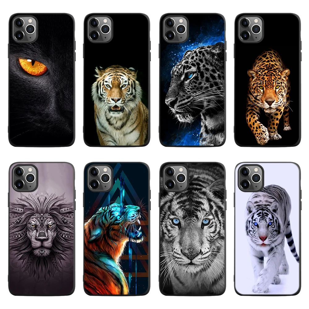 For iPhone 12 11 7 8 X XS Matte TPU Mobile Cover Shockproof Tiger Phone Case for Samsung A51 A71 S10 S20 Movil Fundas, Black
For iPhone 12 11 7 8 X XS Matte TPU Mobile Cover Shockproof Tiger Phone Case for Samsung A51 A71 S10 S20 Movil Fundas, Black