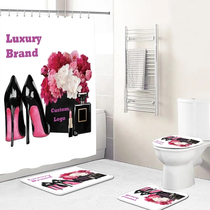 luxury brand 72*72inches custom printed shower curtain pink perfume bathroom shower curtains set 3d for bathroom
luxury brand 72*72inches custom printed shower curtain pink perfume bathroom shower curtains set 3d for bathroom