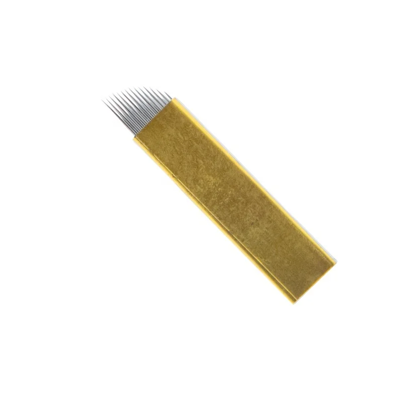 Permanent Make Up Microblading Gold Blades Tattoo Stainless Steel Needles 5 PCS/PACK
Permanent Make Up Microblading Gold Blades Tattoo Stainless Steel Needles 5 PCS/PACK