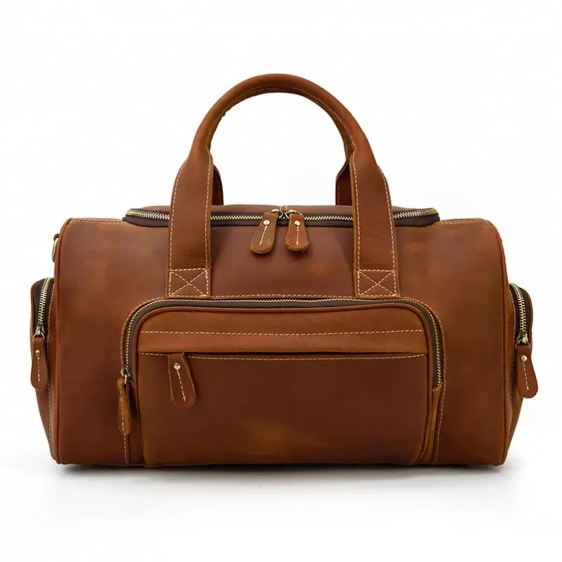 Fashion Luxury portable large capacity brown leather travel bag fitness travel bag, As picture shows / custom
Fashion Luxury portable large capacity brown leather travel bag fitness travel bag, As picture shows / custom