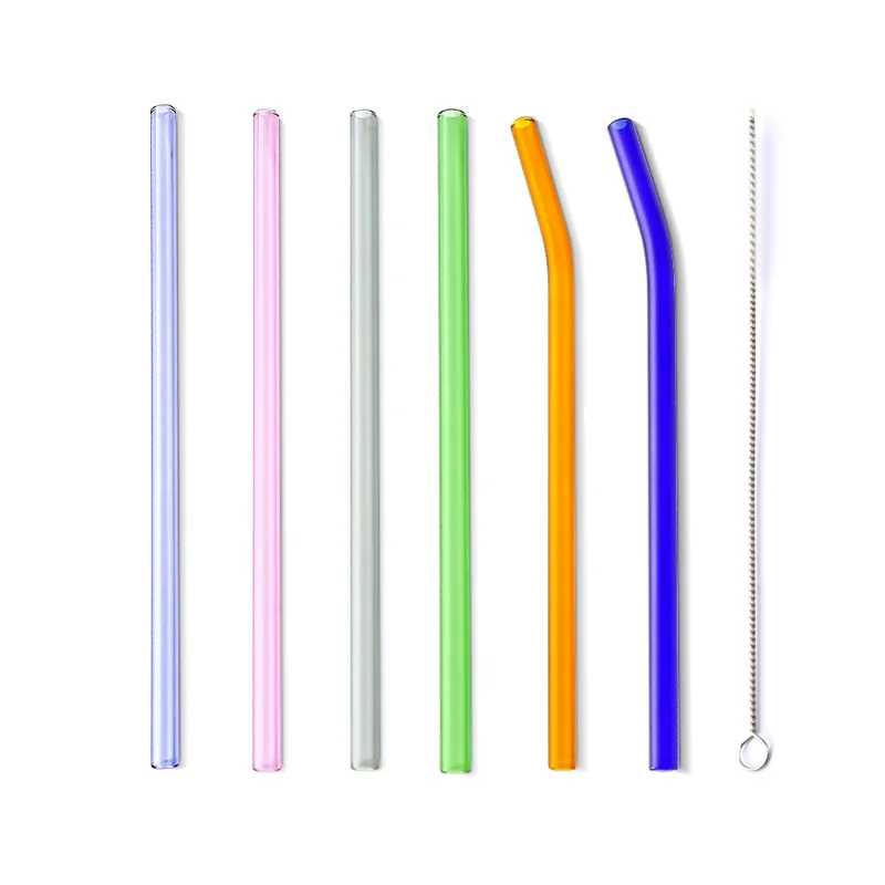 Eco Friendly Colorful Glass Drinking Straw Set Reusable Glass Straw For Water Bottle Cup Mug, Light purple/pink/gray/green/orange/dark blue
Eco Friendly Colorful Glass Drinking Straw Set Reusable Glass Straw For Water Bottle Cup Mug, Light purple/pink/gray/green/orange/dark blue