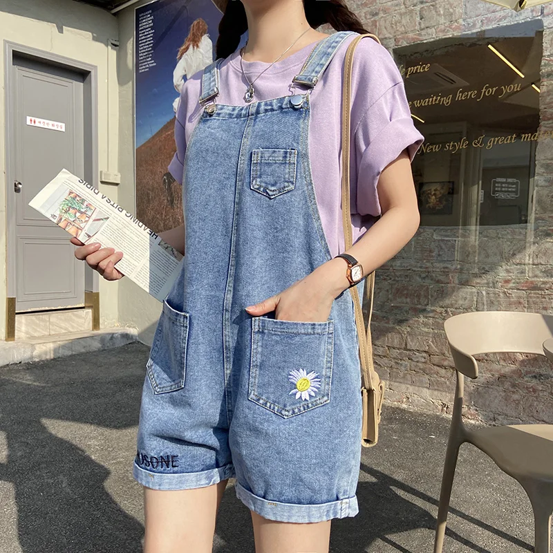 Daisy overalls women's 2021 summer denim shorts wide-leg hot pants Korean loose suspenders jumpsuit
Daisy overalls women's 2021 summer denim shorts wide-leg hot pants Korean loose suspenders jumpsuit