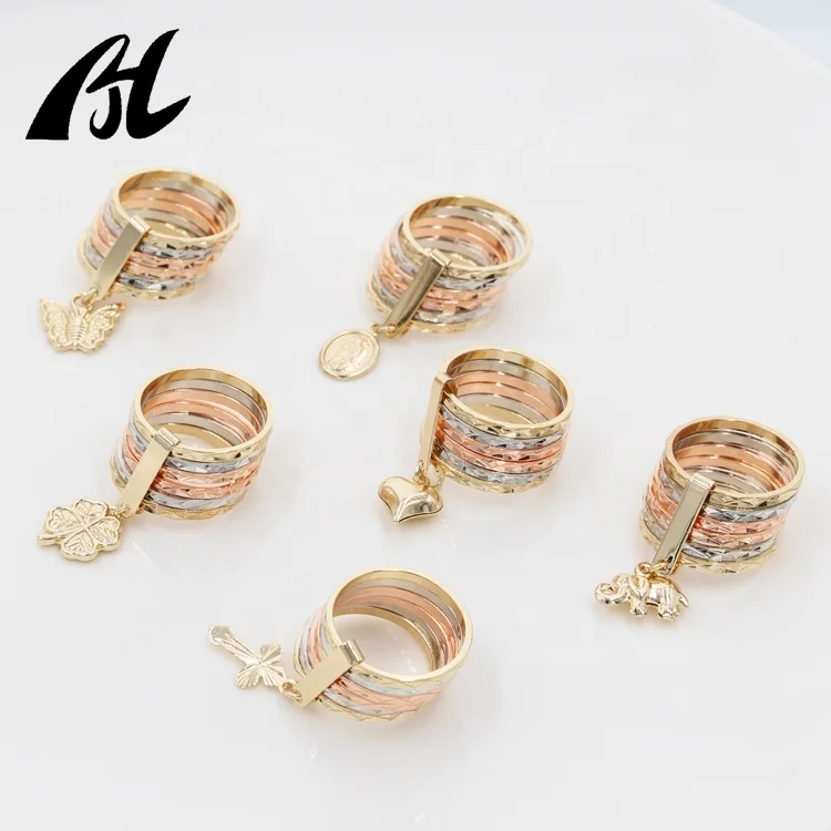 Elephant Cross Virgin Mary Heart-Shaped Clover Butterfly Ring Charm Gold-Plated Oro Laminado Rings Jewelry Set
Elephant Cross Virgin Mary Heart-Shaped Clover Butterfly Ring Charm Gold-Plated Oro Laminado Rings Jewelry Set