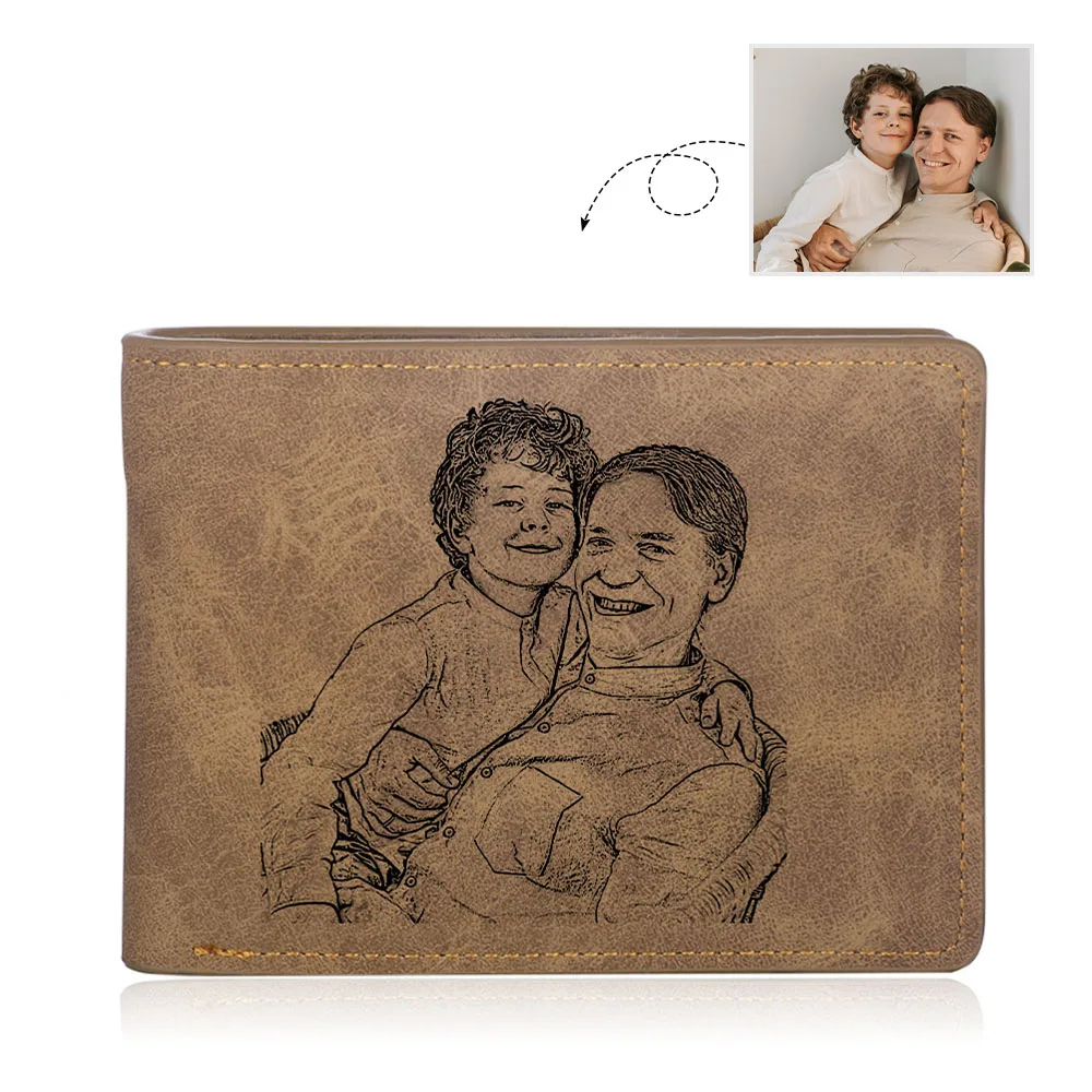 Personalized Photo Picture Purses Custom Text Minimalist Wallet Brown Color Father Men Leather Wallets
Personalized Photo Picture Purses Custom Text Minimalist Wallet Brown Color Father Men Leather Wallets