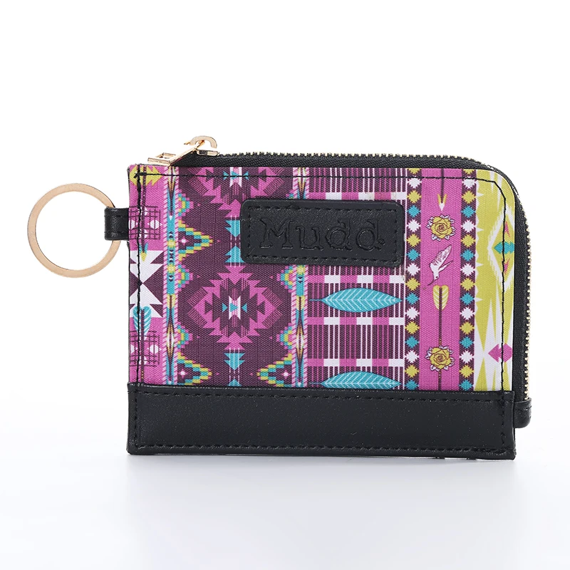 Wholesale slim card holder wallet geometric patterns mini coin purse with zipper, Customizable
Wholesale slim card holder wallet geometric patterns mini coin purse with zipper, Customizable