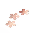 Metal Custom Copper Blank Stamping Tags Flower Shaped Tag Part Stamped Craft Part