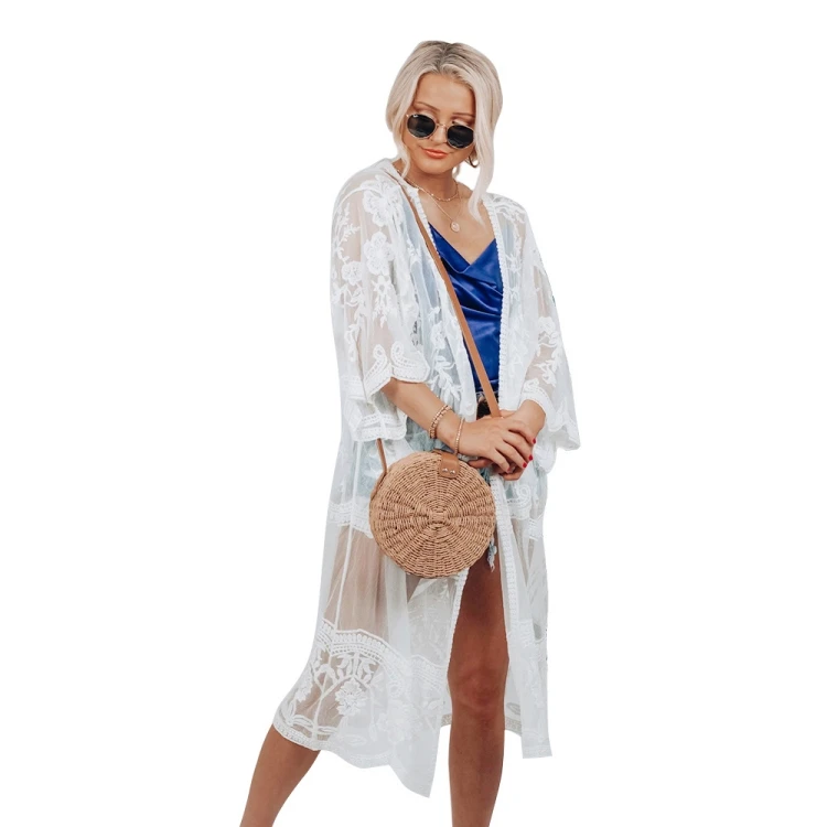 Summer Sunscreen Solid Color Long Hollow Out Ladies Swimwear Lace Skirt Mesh Cover Up Beach Dress
Summer Sunscreen Solid Color Long Hollow Out Ladies Swimwear Lace Skirt Mesh Cover Up Beach Dress