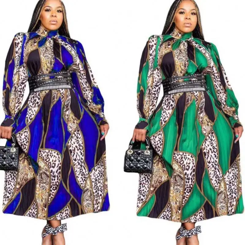 2022 Temperament Long Sleeves High Waist Pleated Printing Dress High Quality Women Casual Dress
2022 Temperament Long Sleeves High Waist Pleated Printing Dress High Quality Women Casual Dress