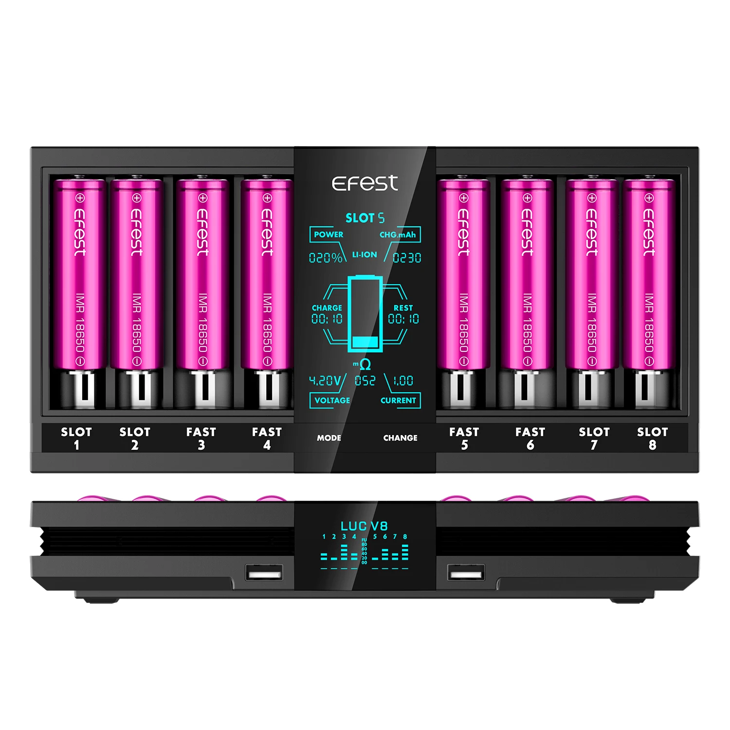 8Bay Lithium AA AAA NICD Nimh C D Rechargeable battery battery charger LCD display LUC V8 battery charger, Black
8Bay Lithium AA AAA NICD Nimh C D Rechargeable battery battery charger LCD display LUC V8 battery charger, Black