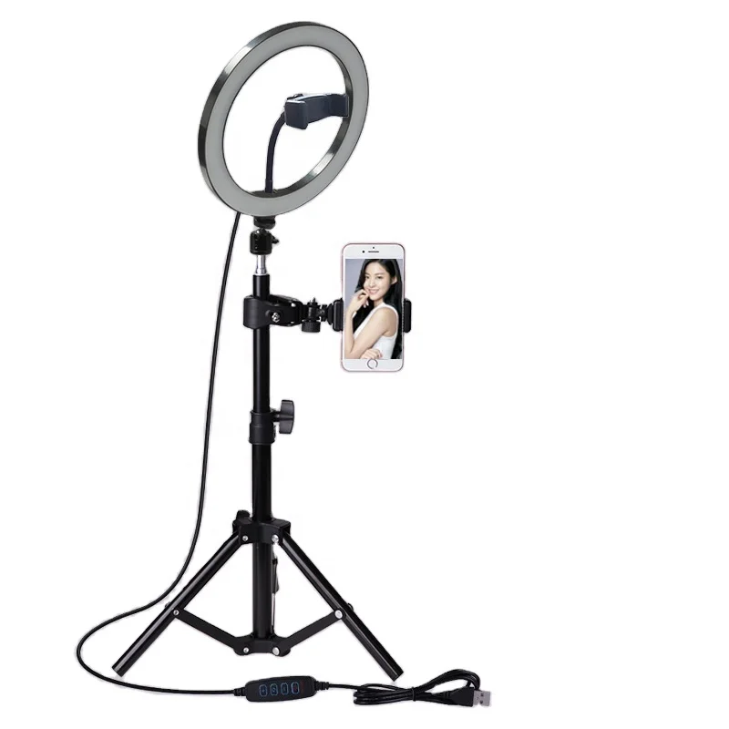 Photo Studio Camera Light Photography Dimmable Video light 26CM for Youtube Makeup Selfie with Tripod 2 Phone Holder, Black
Photo Studio Camera Light Photography Dimmable Video light 26CM for Youtube Makeup Selfie with Tripod 2 Phone Holder, Black