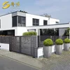 Exterior latest aluminum houses front boundary gate design grill designs of modern grills metal