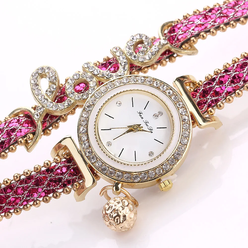 High quality Women Wristwatch Watches Love Word Leather Strap Ladies Bracelet wrap watch, Black,red,rose red,blue,gold sliver
High quality Women Wristwatch Watches Love Word Leather Strap Ladies Bracelet wrap watch, Black,red,rose red,blue,gold sliver