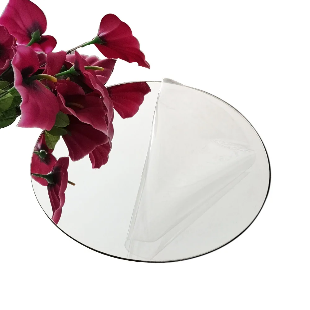 Round Acrylic Mirror for Table Centerpiece Home Wedding Decoration Event Planner, Silver. silver or blue back.
Round Acrylic Mirror for Table Centerpiece Home Wedding Decoration Event Planner, Silver. silver or blue back.
