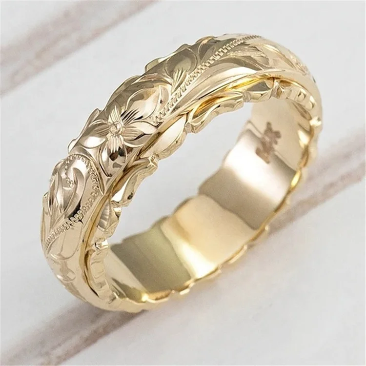 2021 14k Gold Hand Engraved Rose Gold Ring Hawaiian Ring for Gifts wedding rings, 3 color
2021 14k Gold Hand Engraved Rose Gold Ring Hawaiian Ring for Gifts wedding rings, 3 color