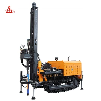 KW180 180m percussion type air compressor mobile drilling rig, View quarry drilling equipment, Kaish
