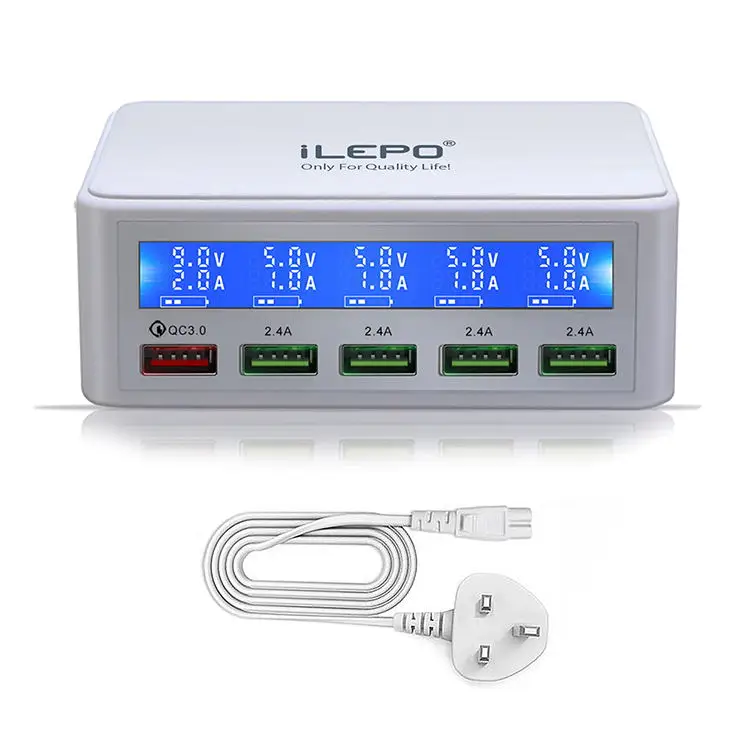 Charger manufacturer 50W QC 3.0 USB Charger for smart phone with LCD Display USB Charger, Black&white
Charger manufacturer 50W QC 3.0 USB Charger for smart phone with LCD Display USB Charger, Black&white