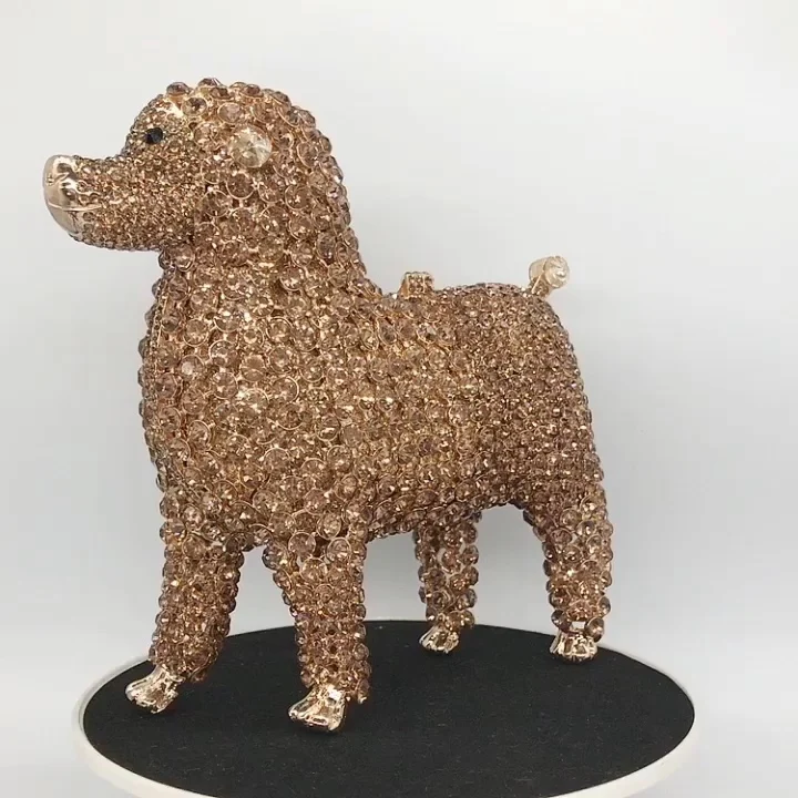 JANHE Wholesale Diamond Luxury Puppy Evening Bags Women Formal Party Poodle Dog Crystal Clutch Purse Wedding Handbag
JANHE Wholesale Diamond Luxury Puppy Evening Bags Women Formal Party Poodle Dog Crystal Clutch Purse Wedding Handbag