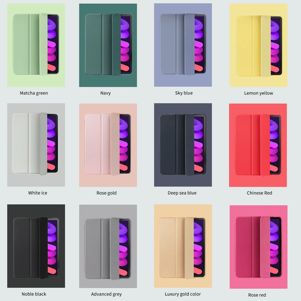 for ipad mini 6 10.9 inch flip kickstand soft silicone tablet case for apple ipad mini 6 keyboard case, 11 colors
for ipad mini 6 10.9 inch flip kickstand soft silicone tablet case for apple ipad mini 6 keyboard case, 11 colors