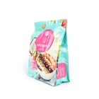 Custom Printing Plastic Packaging Flat Bottom Food Bags Packaging Nylonbag Color Zipper Bag