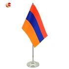 Custom size polyester digital printing all countries Table flag armenia table flag