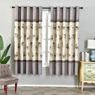 polyester printed curtain design living room windows curtains