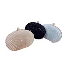 2019 new design shell shaped bling personalized clutch bag