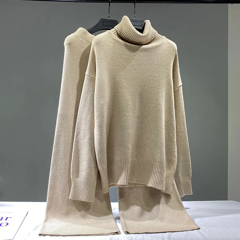 S083 Knitted 2 pieces set women Long Sleeves turtleneck jumpers wide legs Pants Sets Casual Design Sweater set
S083 Knitted 2 pieces set women Long Sleeves turtleneck jumpers wide legs Pants Sets Casual Design Sweater set