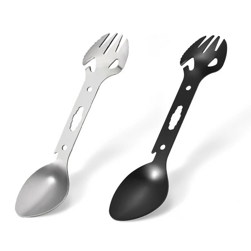 BPA Free Multifunctional Cookware Spoon Fork Bottle Opener Portable Tool Knife Outdoor Picnic other camping equipment, Black,silver
BPA Free Multifunctional Cookware Spoon Fork Bottle Opener Portable Tool Knife Outdoor Picnic other camping equipment, Black,silver