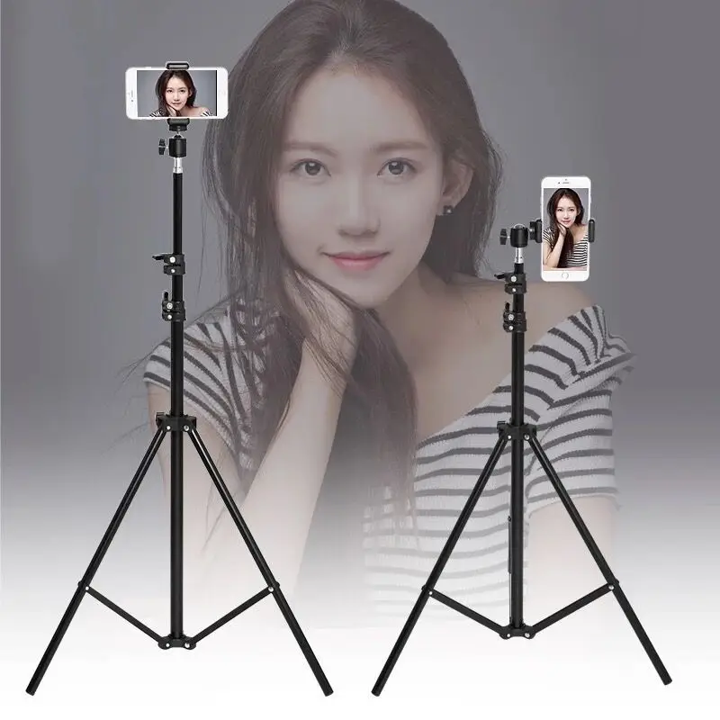 2.1m Aluminium Camera tripod phone stand Tripod Selfie stick tripod With 1/4 Screw Head For Photo Studio LED Ring Light, Black
2.1m Aluminium Camera tripod phone stand Tripod Selfie stick tripod With 1/4 Screw Head For Photo Studio LED Ring Light, Black