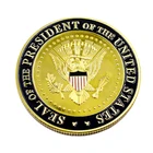 Plated Coins Coin Challenge 2020 Hot Wholesale Gold Plated US Trump Custom Metal Challenge Coins