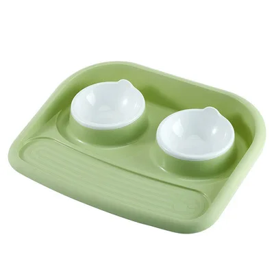 No slip mess proof double pet dog bowl no spill plastic pet bowl for small cat and dog, As pictures
No slip mess proof double pet dog bowl no spill plastic pet bowl for small cat and dog, As pictures