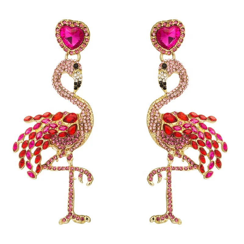 Crystal Flamingo Drop Earrings Women Large Statement Earrings Girls Trendy Party Wedding Bride Luxury Jewelry, Picture shows
Crystal Flamingo Drop Earrings Women Large Statement Earrings Girls Trendy Party Wedding Bride Luxury Jewelry, Picture shows